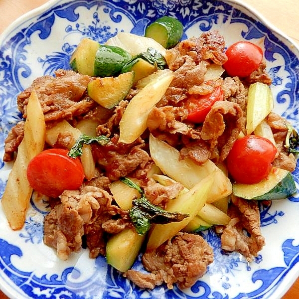 ５分！ウスターソース１つ❤牛こま肉&セロリ炒め♪