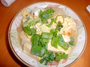 高野豆腐の味噌卵とじ