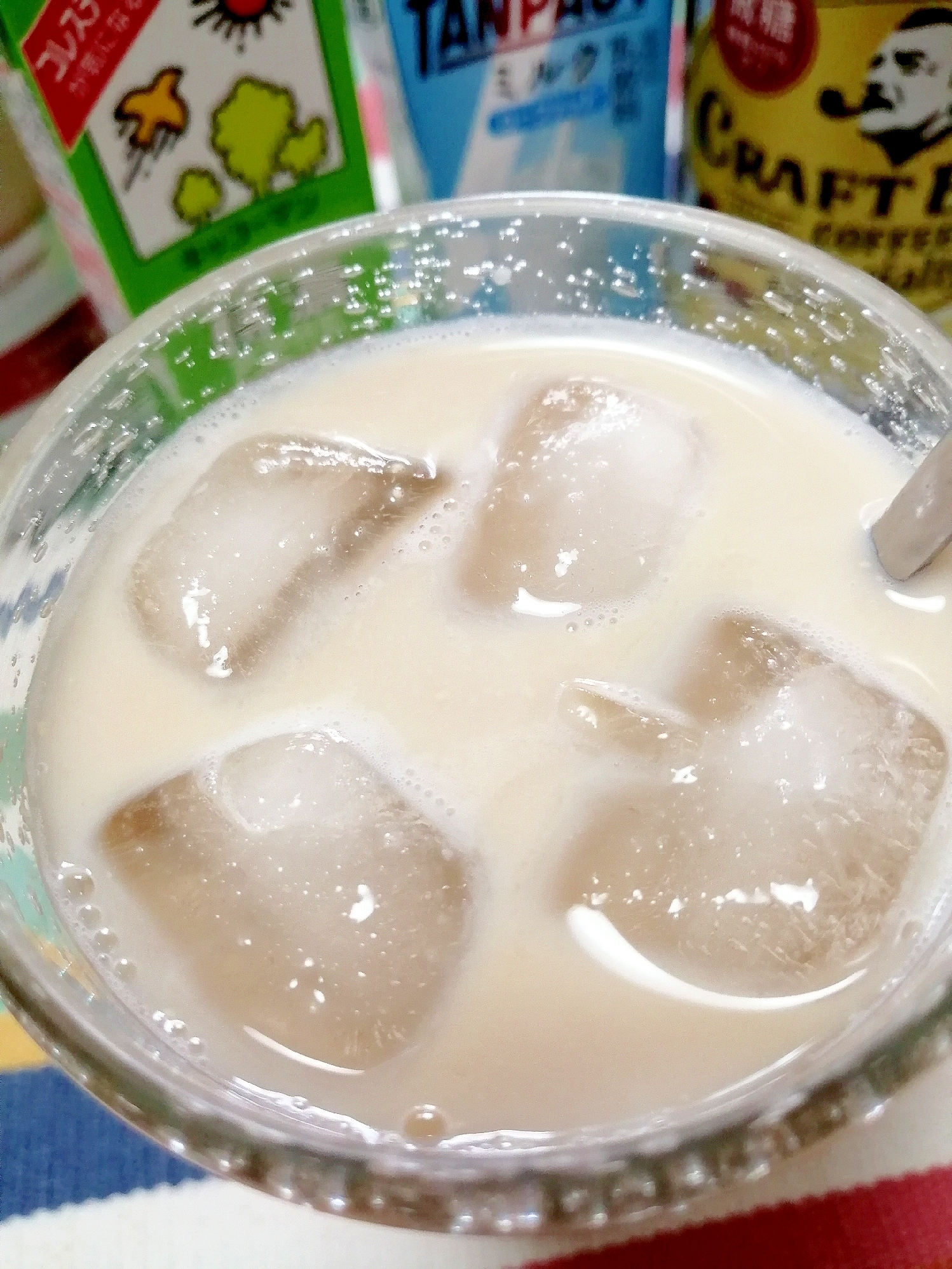 アイス☆ソイミルクプロテイン微糖カフェオレ♪