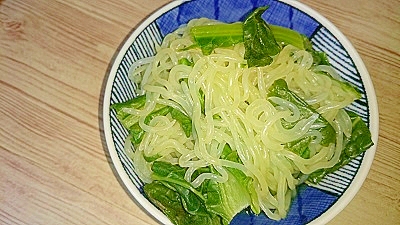 白だしで野沢菜と糸こんにゃくの簡単煮物