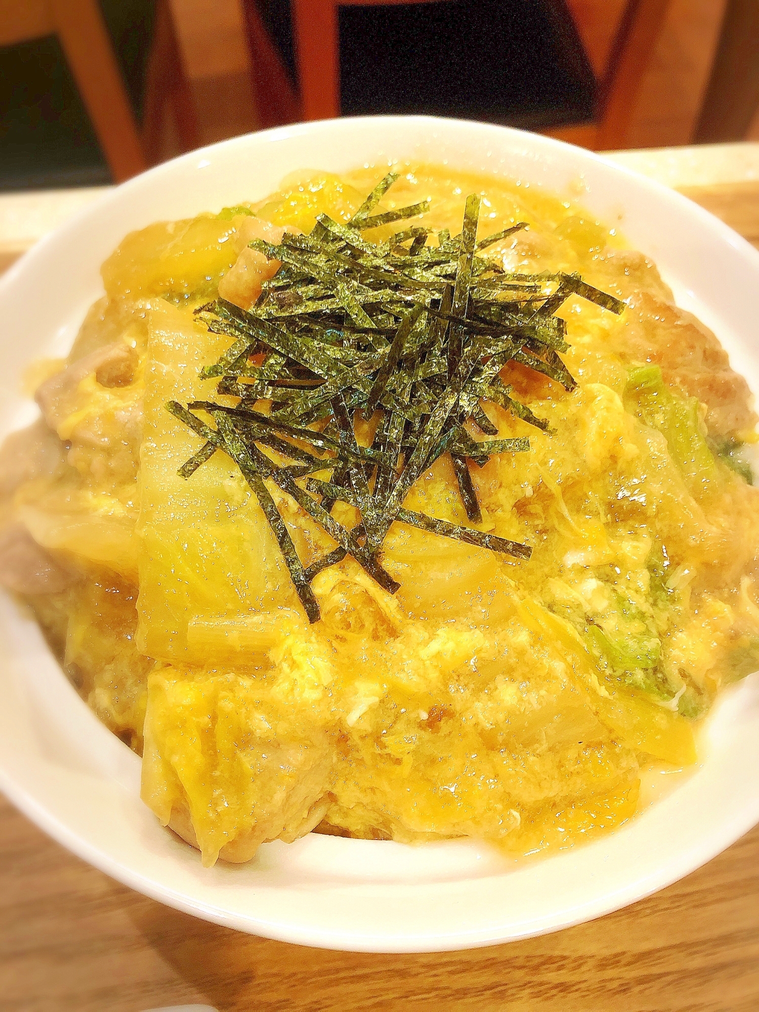 余りがちな鍋の食材で！ふわふわ卵とじ丼☆