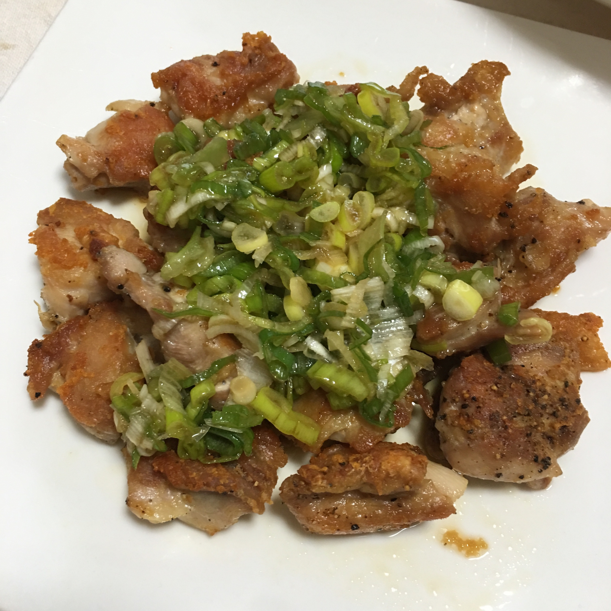 酒が進む!!ネギごま油ポン酢のカリカリチキン♡