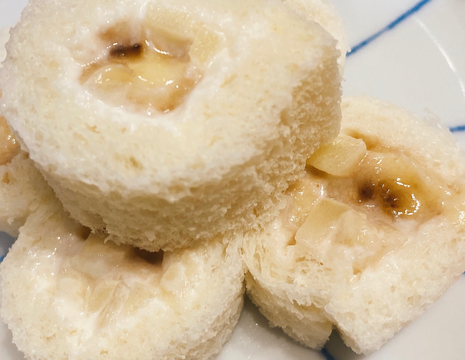 離乳食 後期 バナナとリンゴのミニロールケーキ レシピ 作り方 By ｊｙ 楽天レシピ