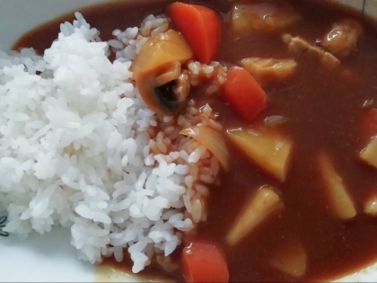 玉ねぎがない日の「カレーライス」