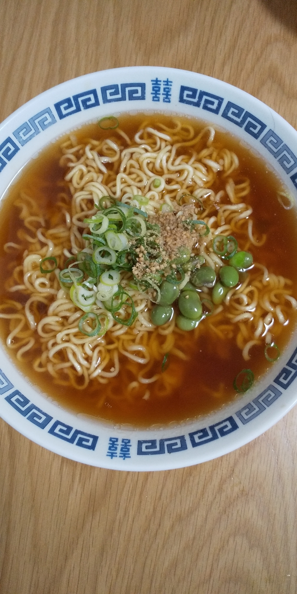 緑♪枝豆とネギのラーメン