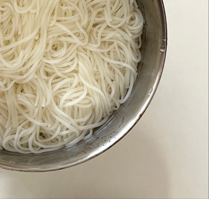 美味しい三輪素麺(ガス代節約の茹で方)