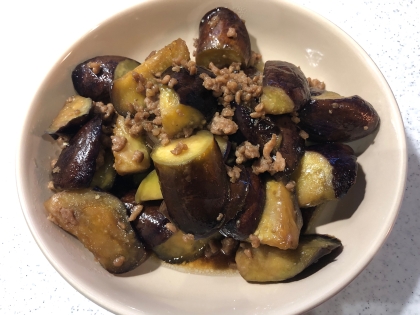 ご飯がすすむ☆挽き肉となすの甘辛炒め