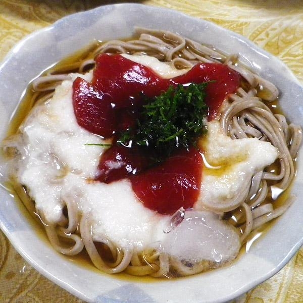 まぐろとろろ蕎麦