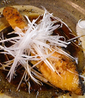 焼き鮭の生姜蒸し