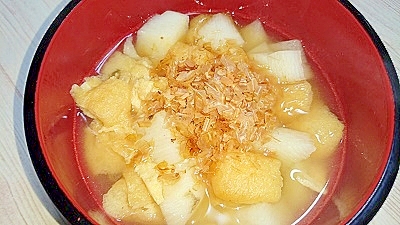 長芋と油揚げの白だし煮