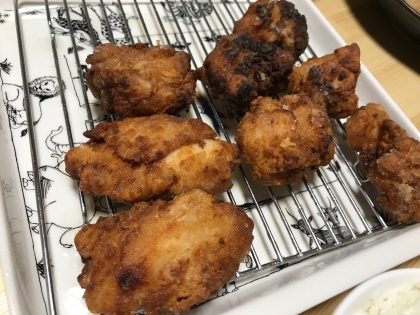 味付けが、旦那に好評でした＾＾小麦粉と片栗粉両方で揚げる方が断然美味しいですね＾＾