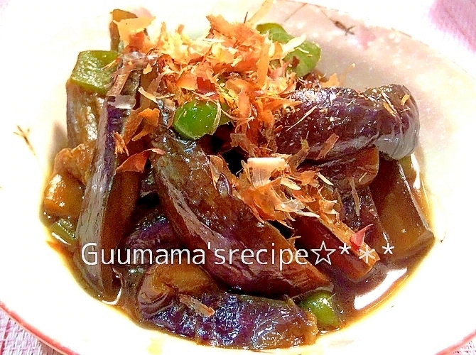 めんつゆだけで美味しい♡なすとピーマンの煮浸し