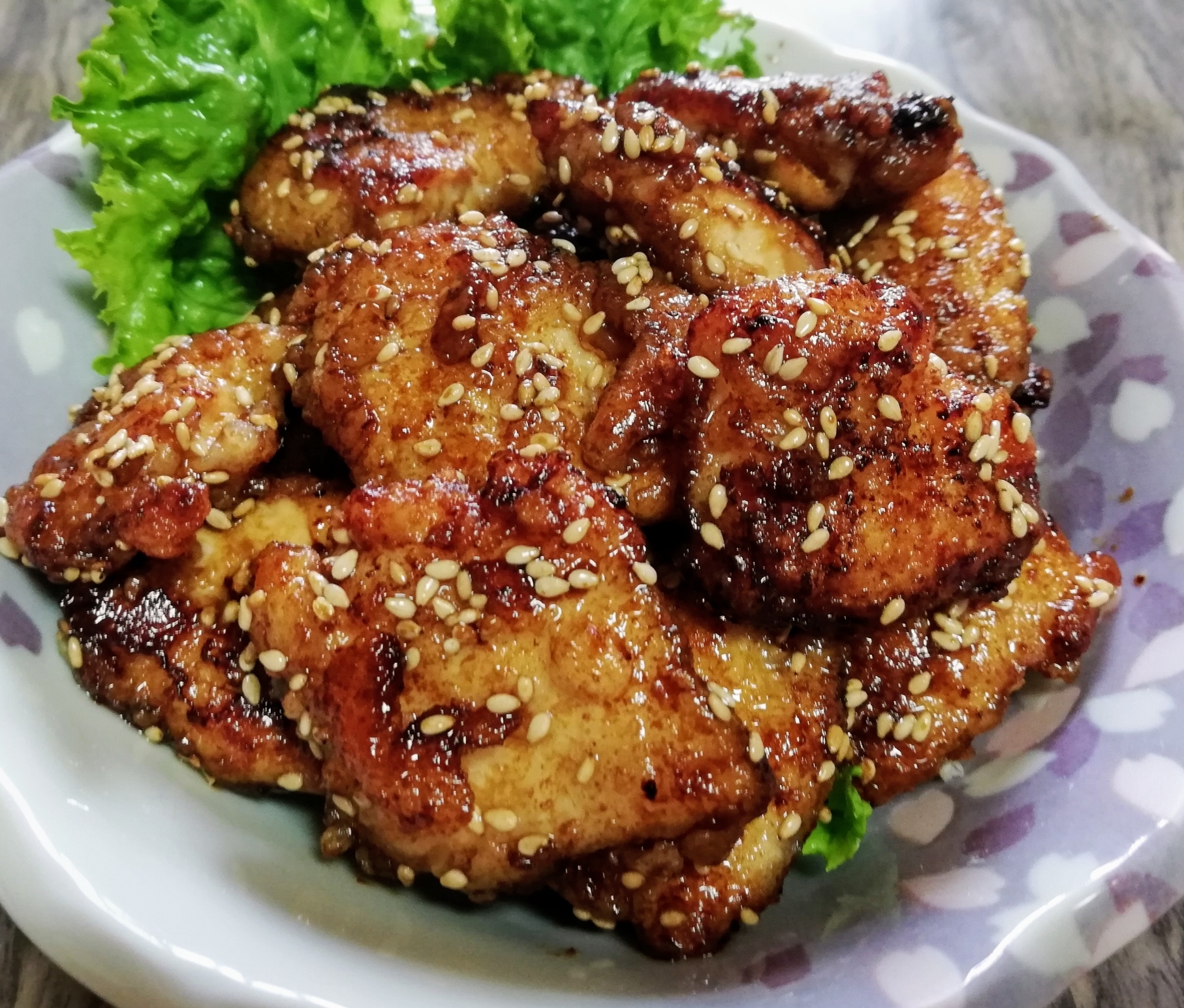 柔らか鶏胸肉で甘酢照り焼き