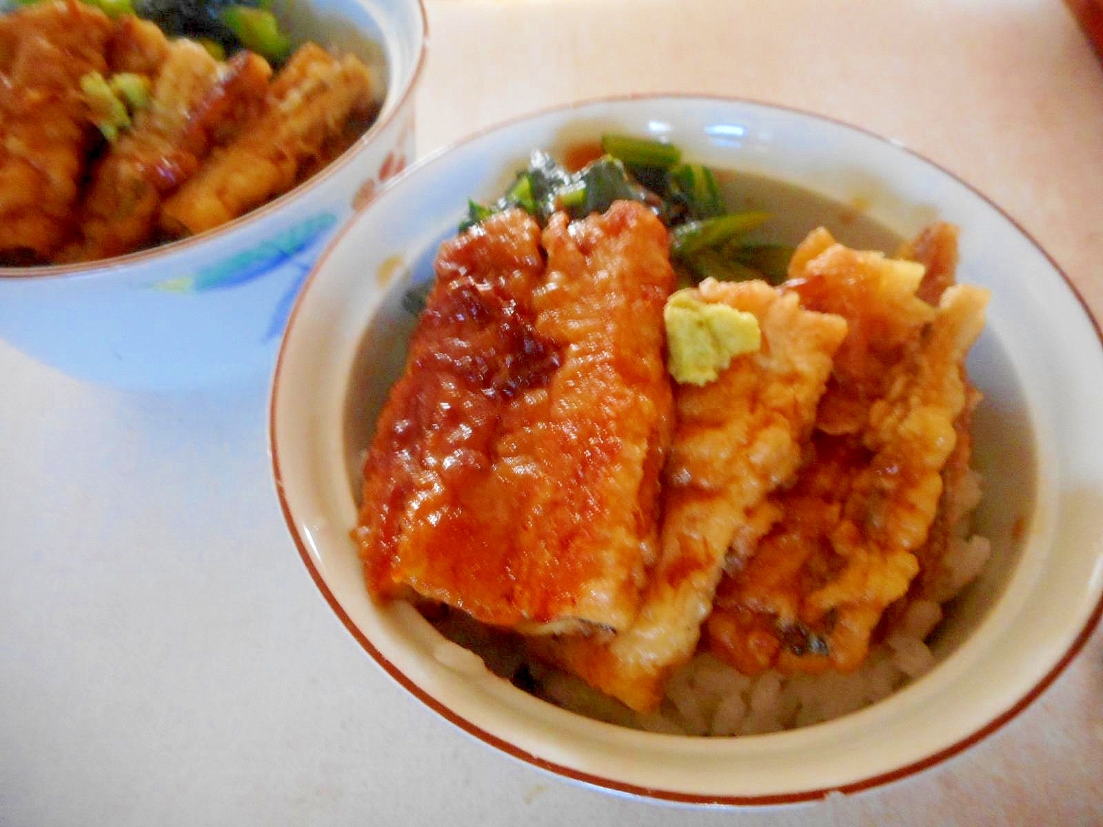 アナゴ天で天丼