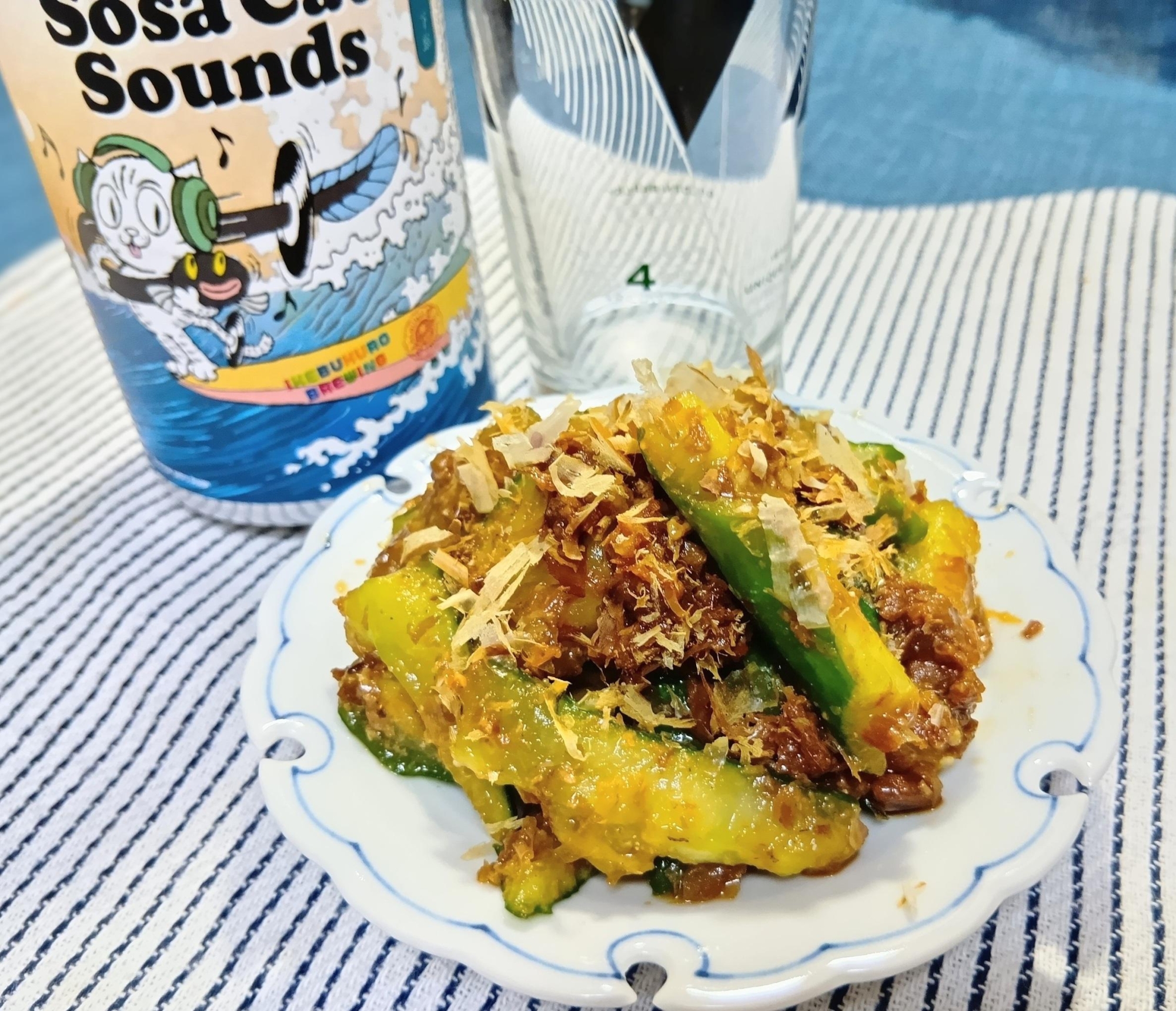 たたき胡瓜の味噌おかか和え
