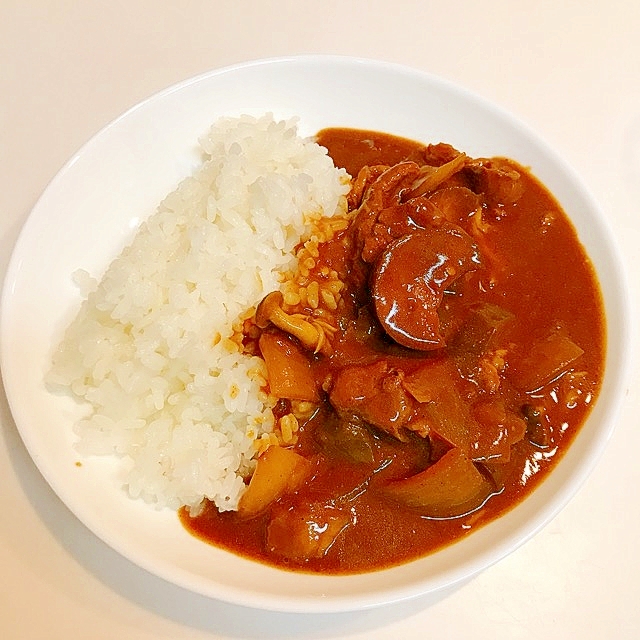 茄子ときのこのビーフカレー♪夏はこれ。