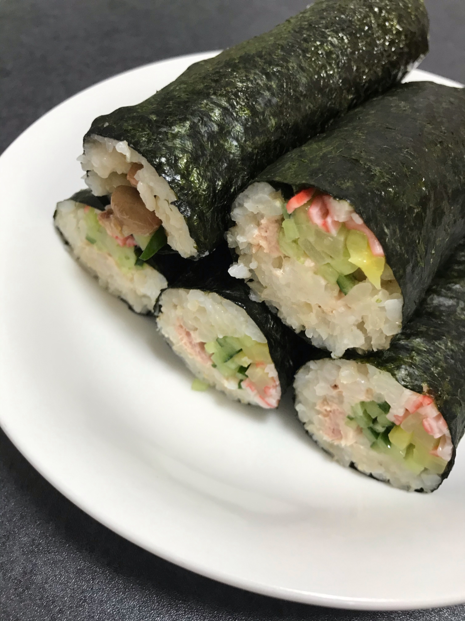 妊婦さんにも★海鮮なし恵方巻&納豆巻