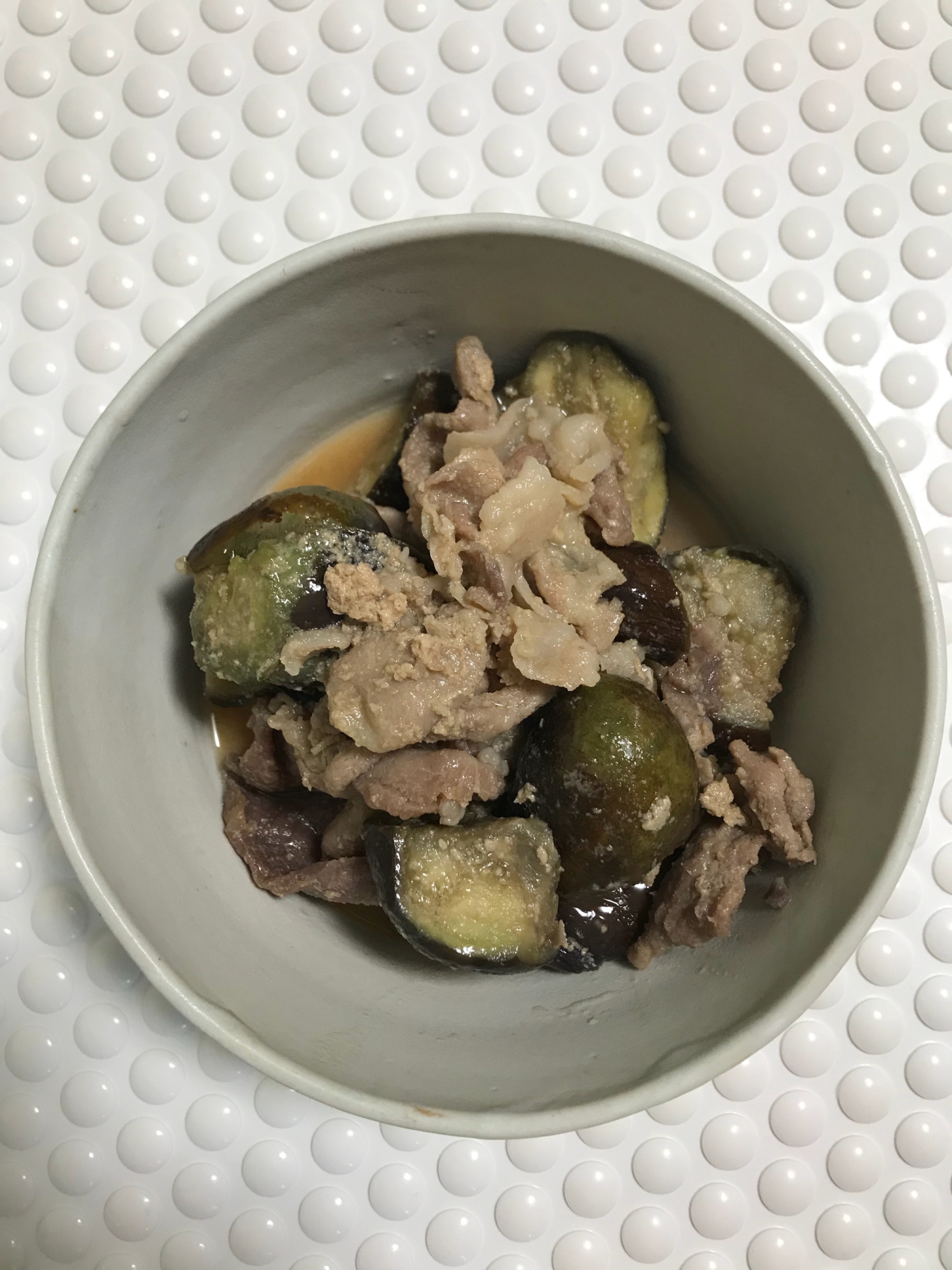 豚こま切れ肉と茄子の胡麻煮