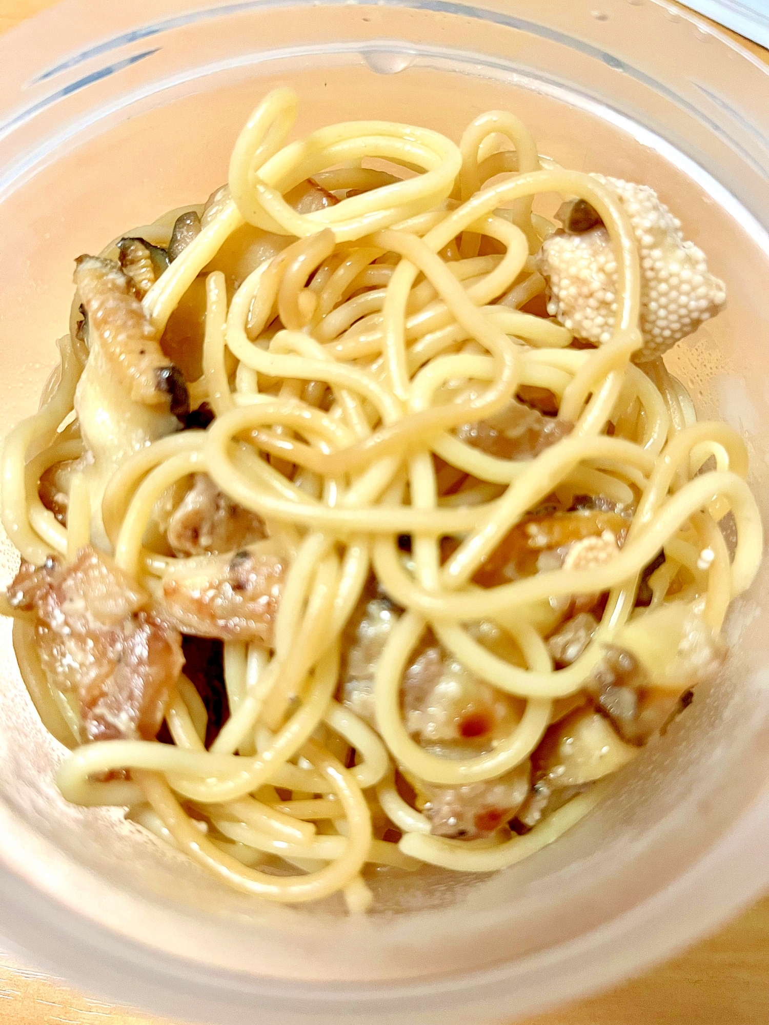 山海漬リメイクー和風パスタ