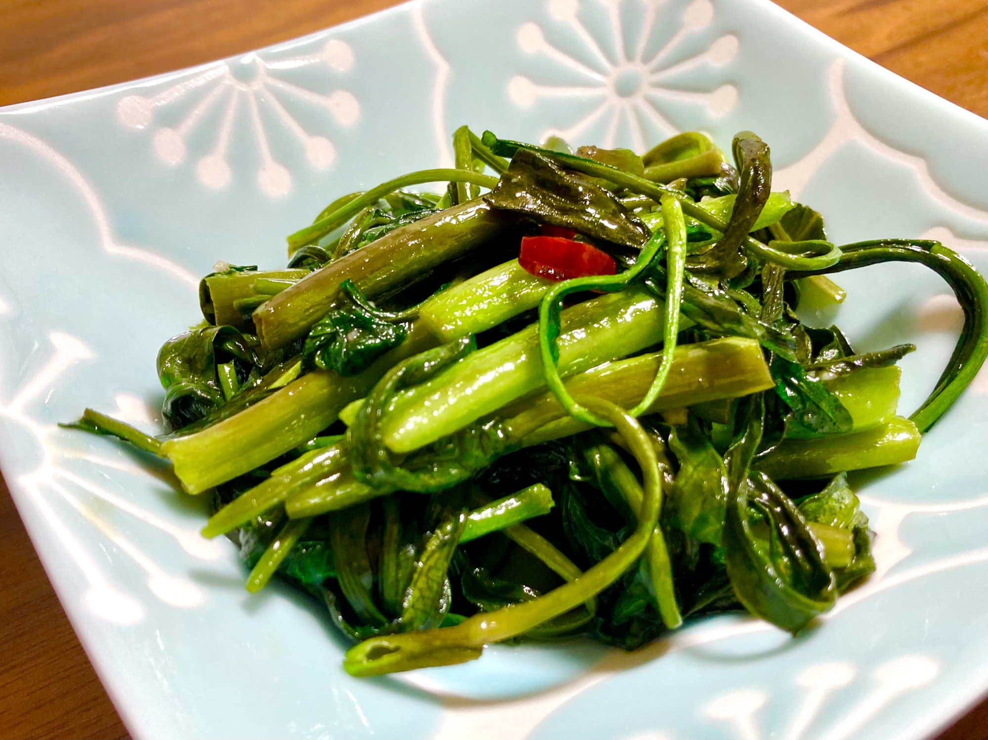 シャキシャキ食感＊空芯菜の中華風炒め