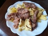 豚こまとキャベツのオイスター炒め