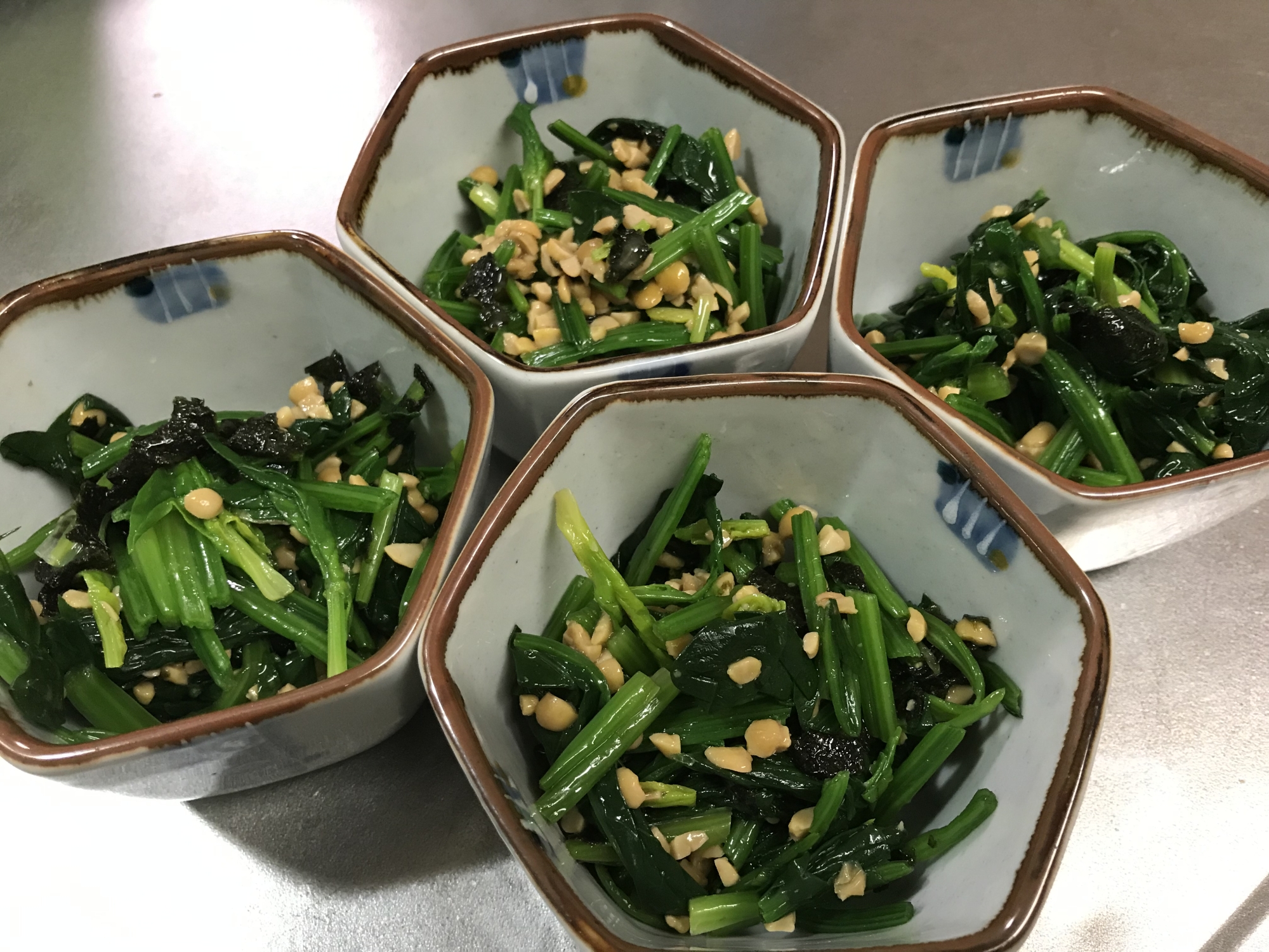 時短 副菜 ほうれん草と海苔の納豆和え レシピ 作り方 By むく犬むっく 楽天レシピ