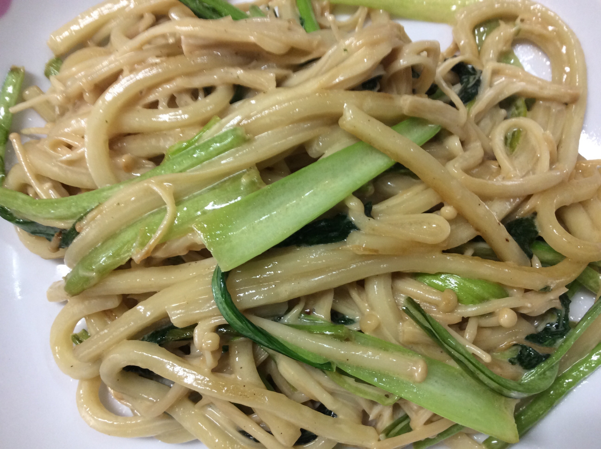 えのき小松菜の焼きうどん