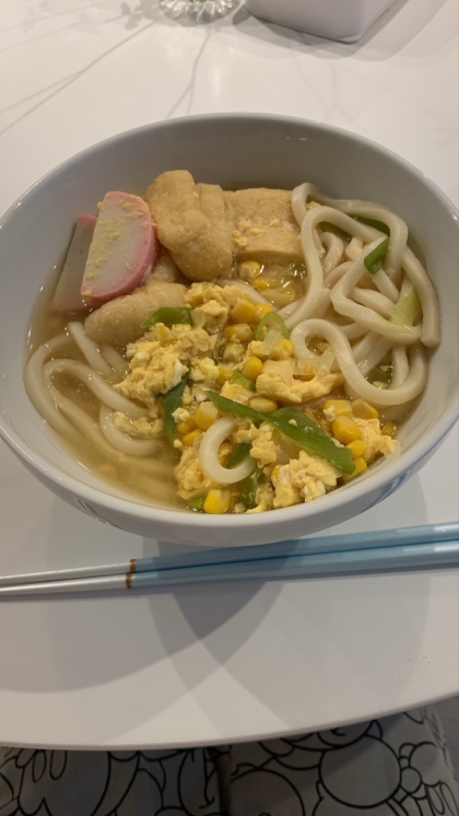 給料日前の味方　卵とじうどん