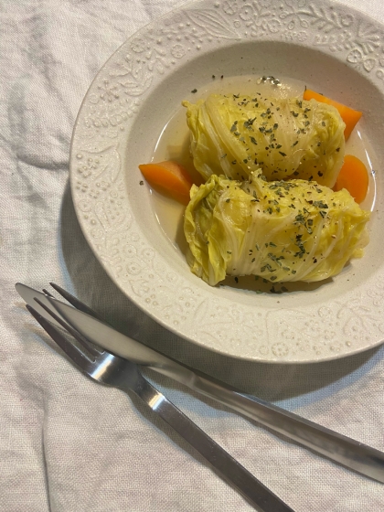 あっさり鶏肉でロール白菜