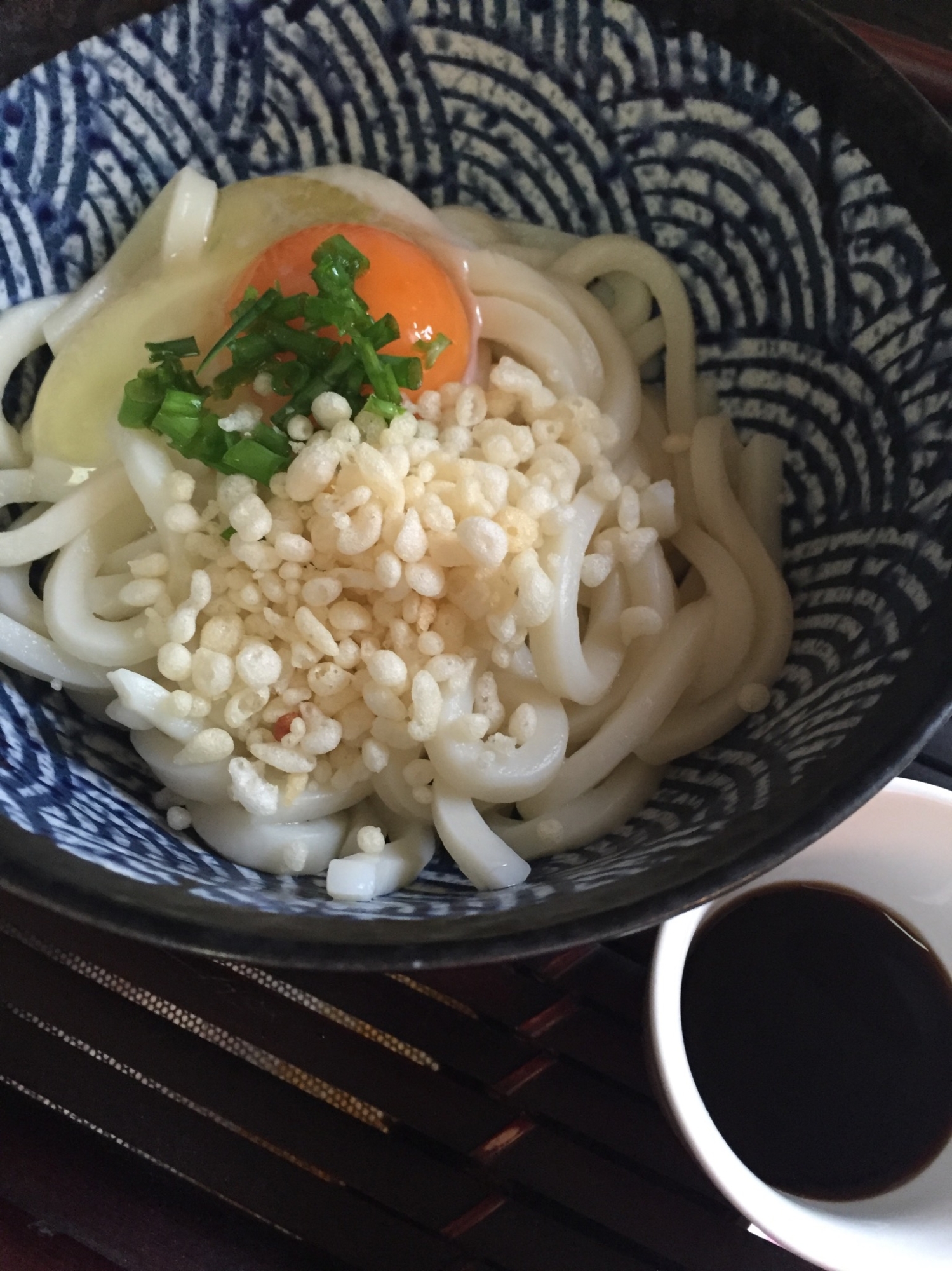 かま揚げうどん 和風カルボナーラ!