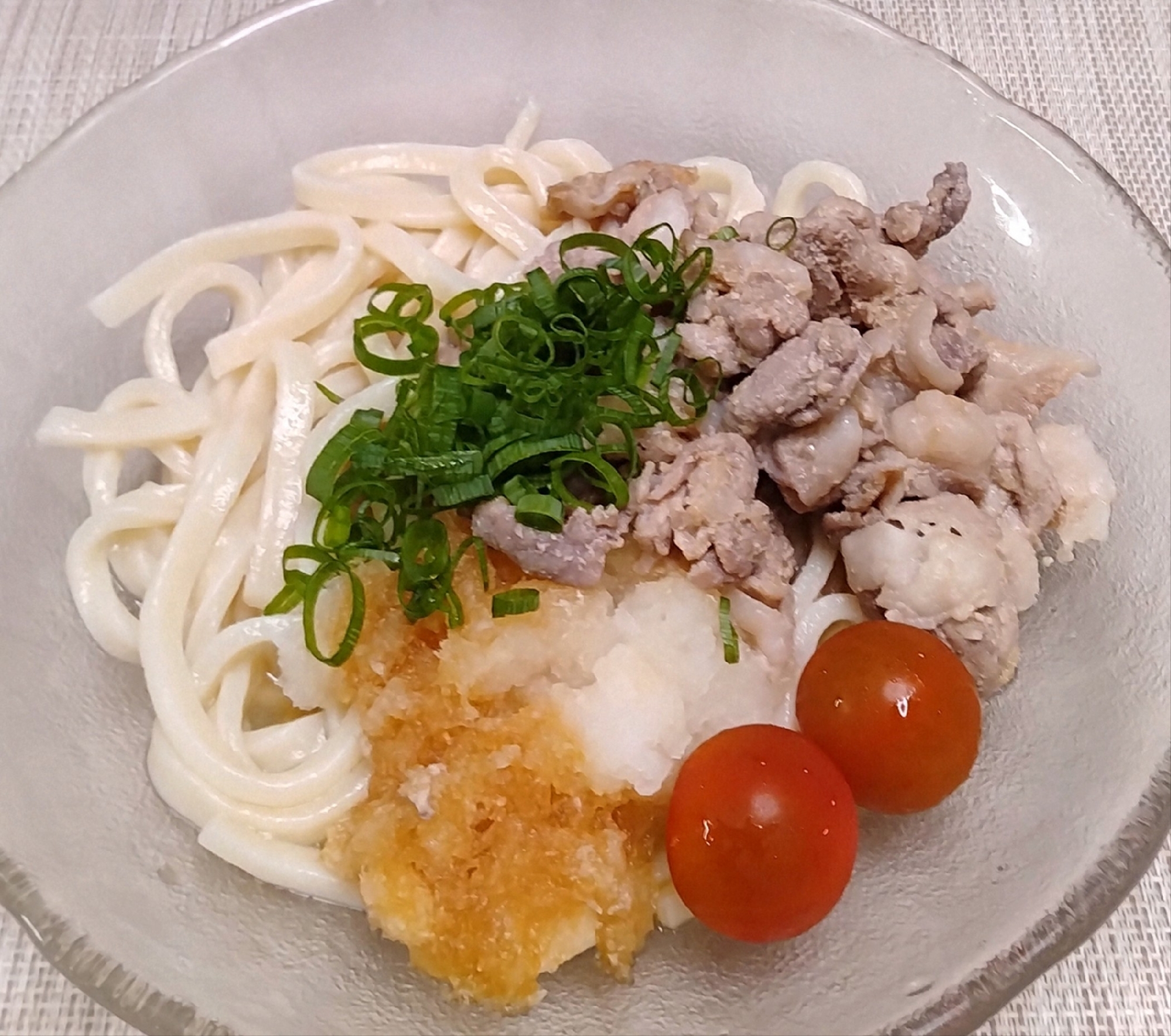生姜焼きのせ、おろしうどん！