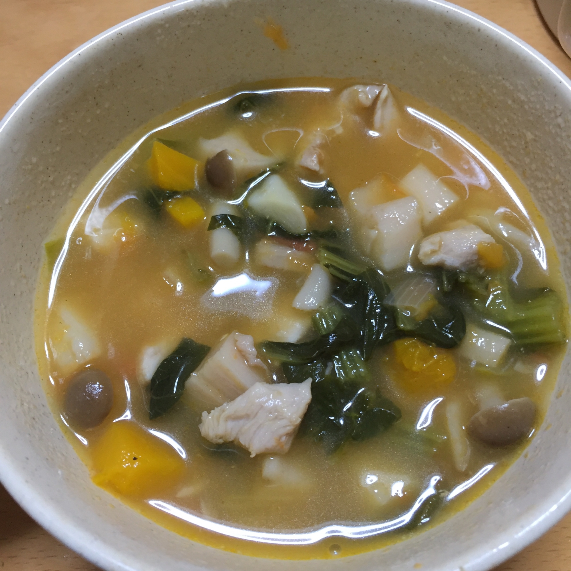 野菜たっぷり★チキンとかぼちゃのスープ