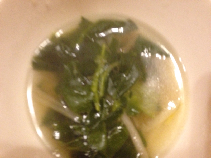 小松菜とえのきのスープ