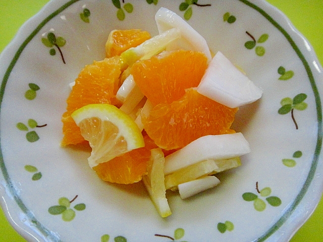 カブとオレンジのレモン酢漬け