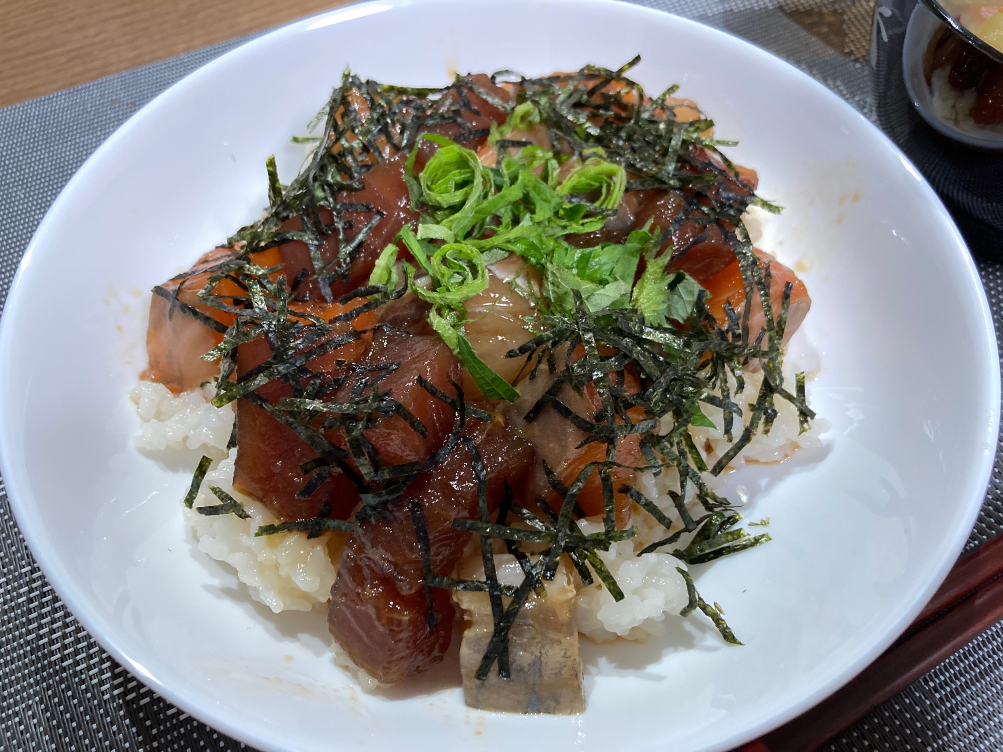 我が家の海鮮漬け丼！