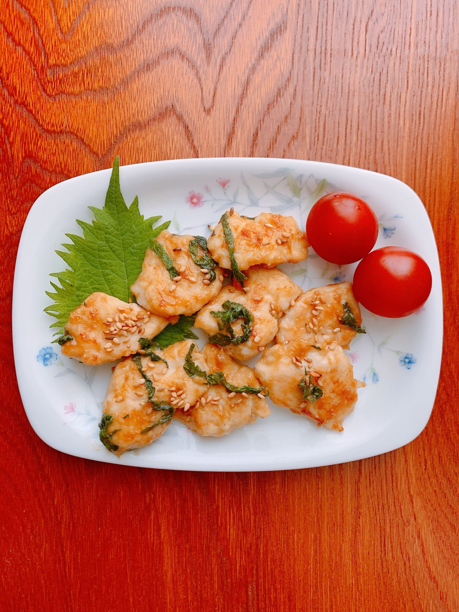 鶏肉の大葉味噌焼き