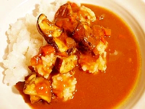 レトルト使って♪　お手軽に干し茄子カレー