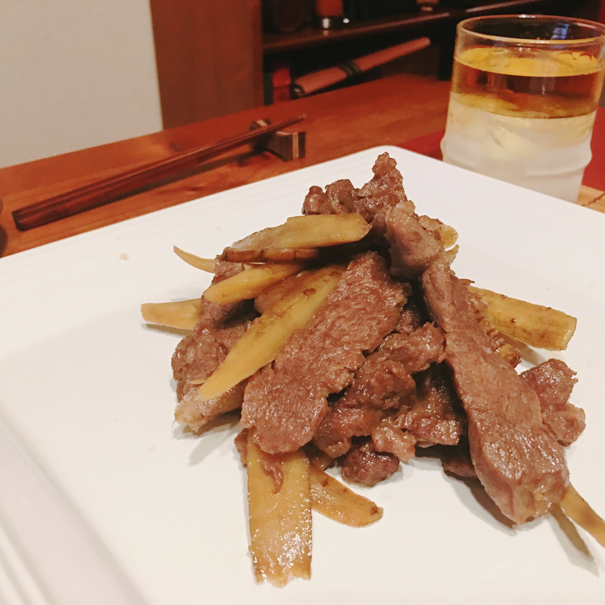 『牛肉ごぼう』熱々の白いごはんにぴったり