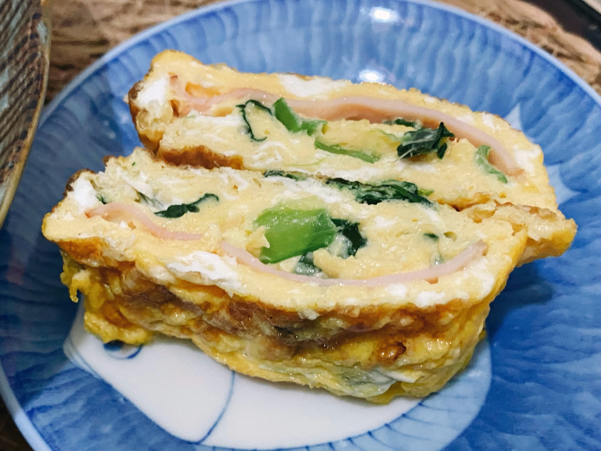 ꕥハムと小松菜の卵焼きꕥ
