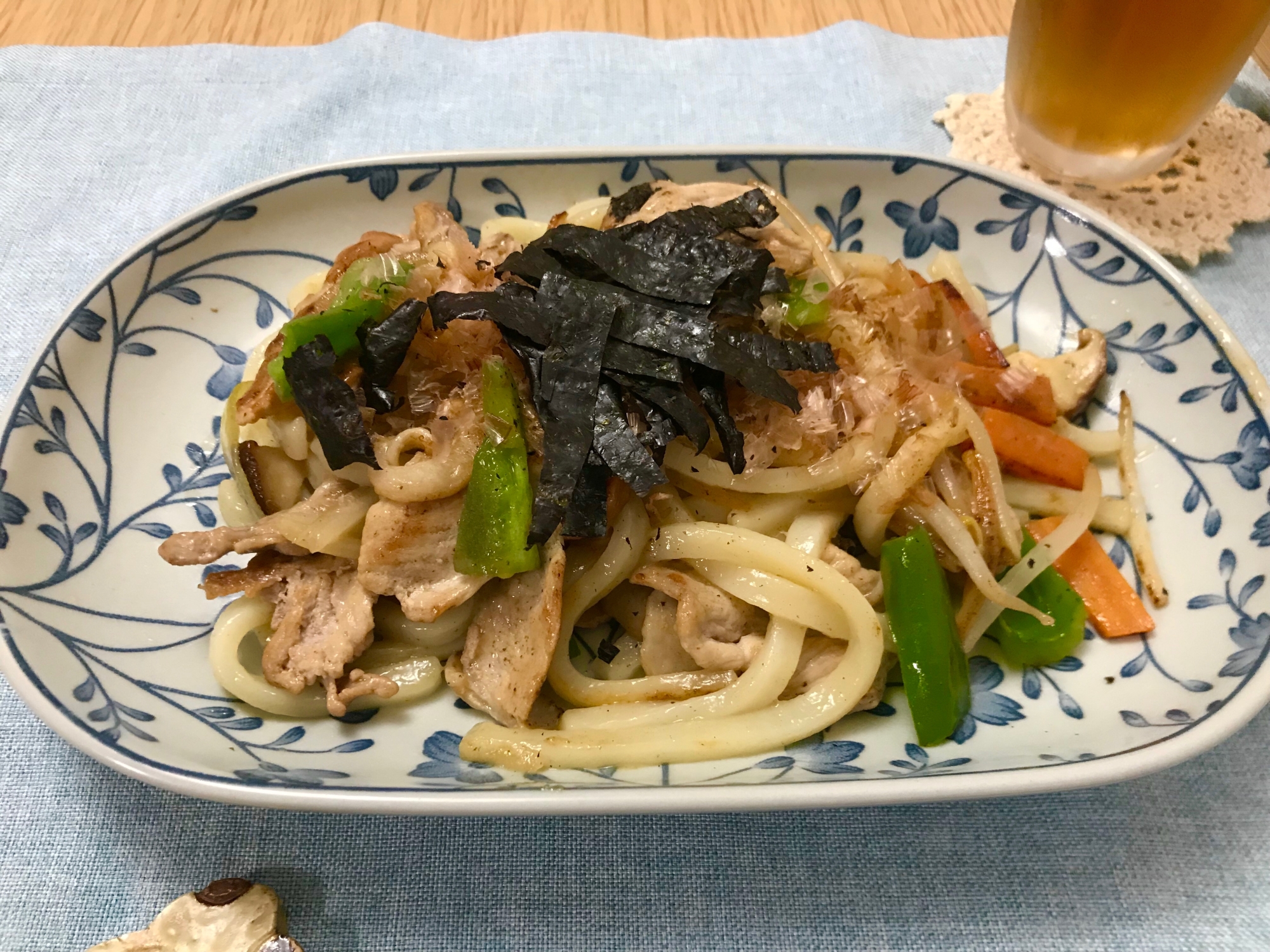 お野菜たっぷり、焼きうどん