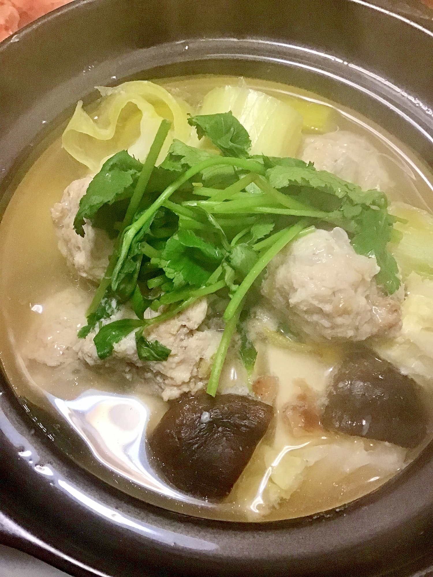 びんちょう鮪のつみれでネギマ鍋（白だし味）