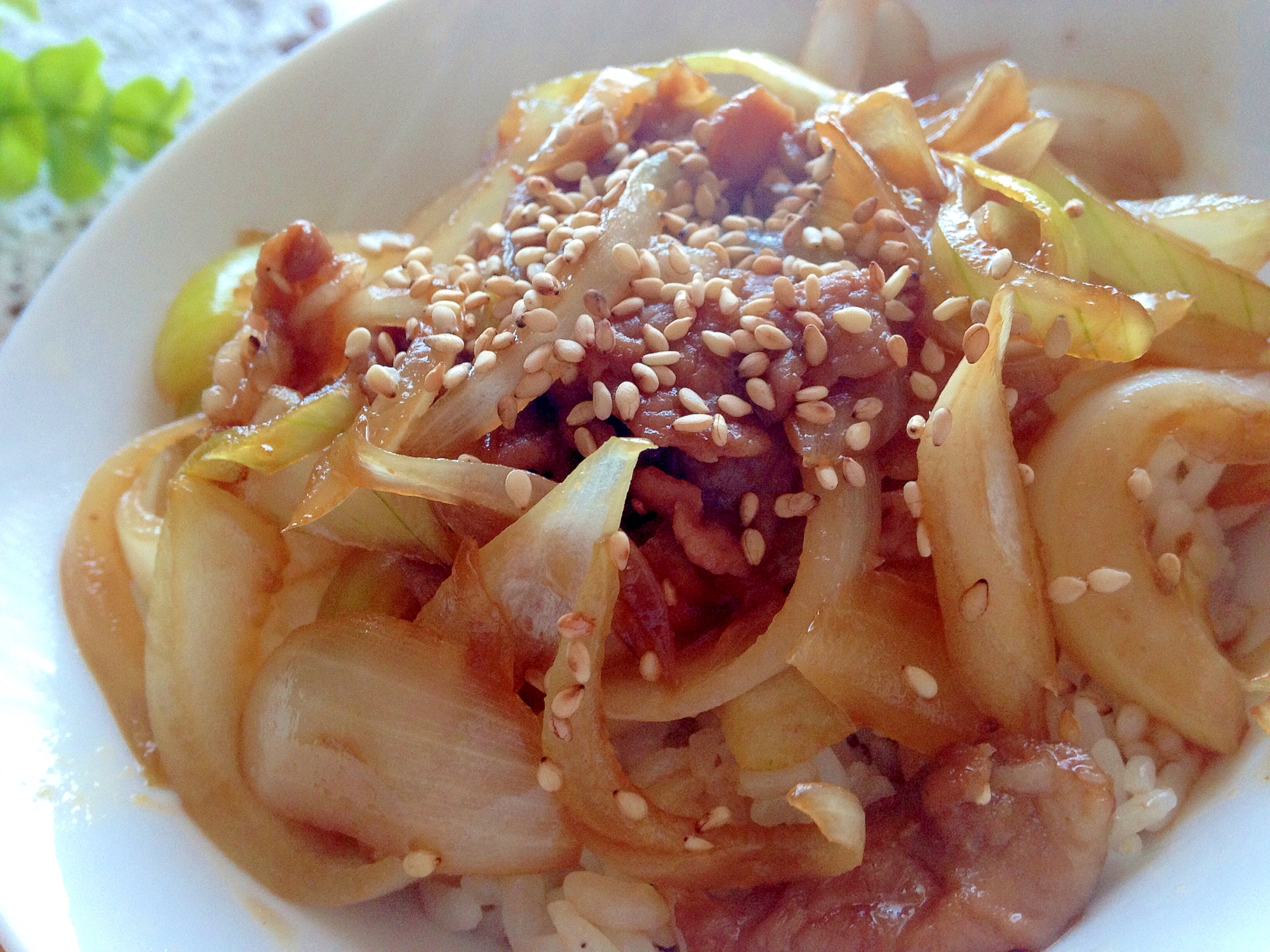 簡単♪豚肉炒め丼