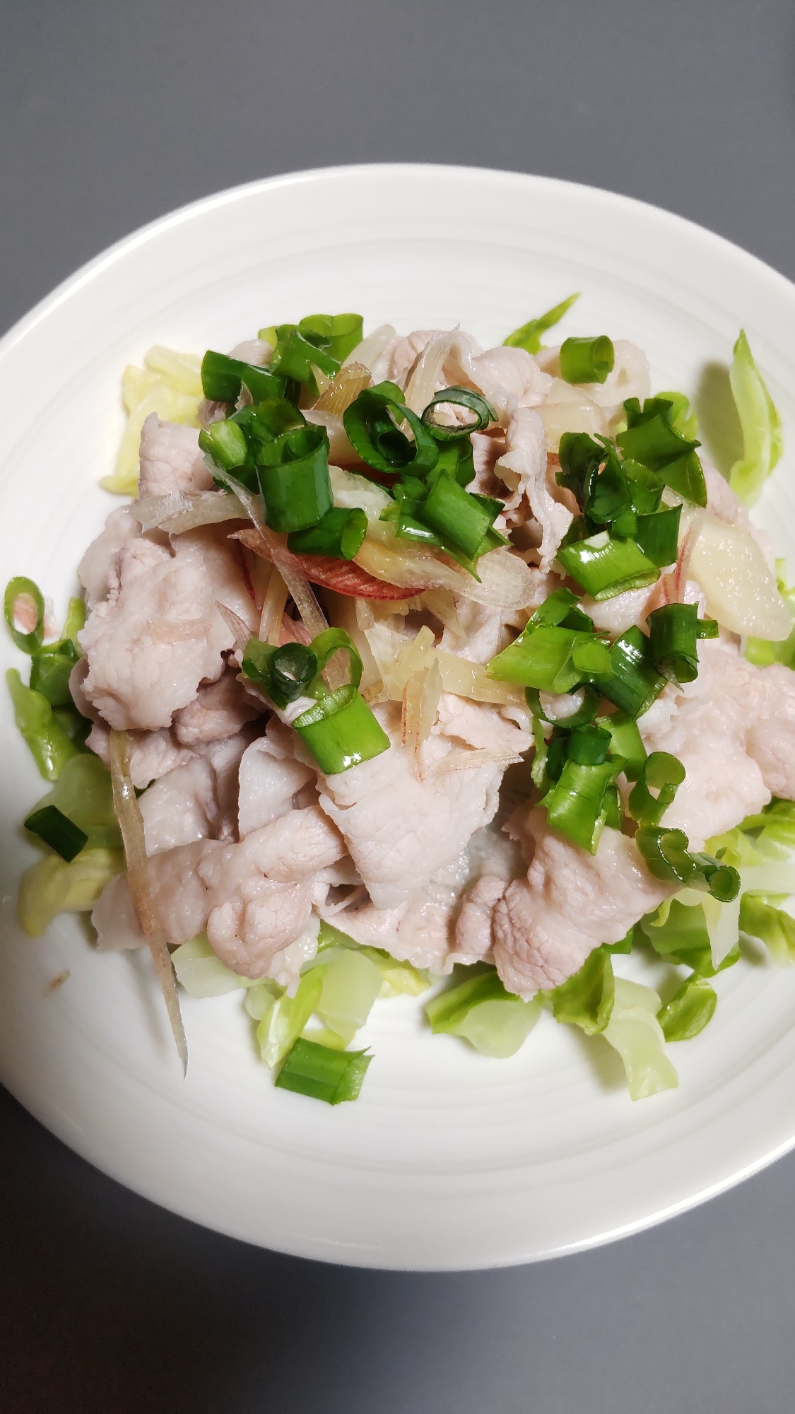 キャベツと豚肉のぽん酢がけ