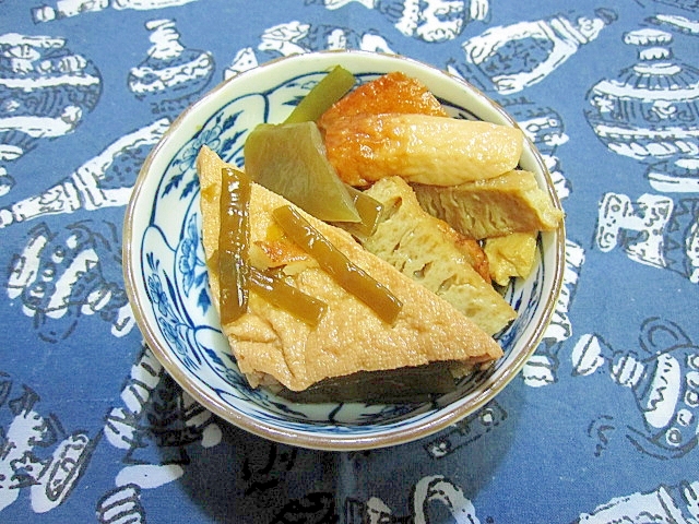 厚揚げと茎わかめの煮物