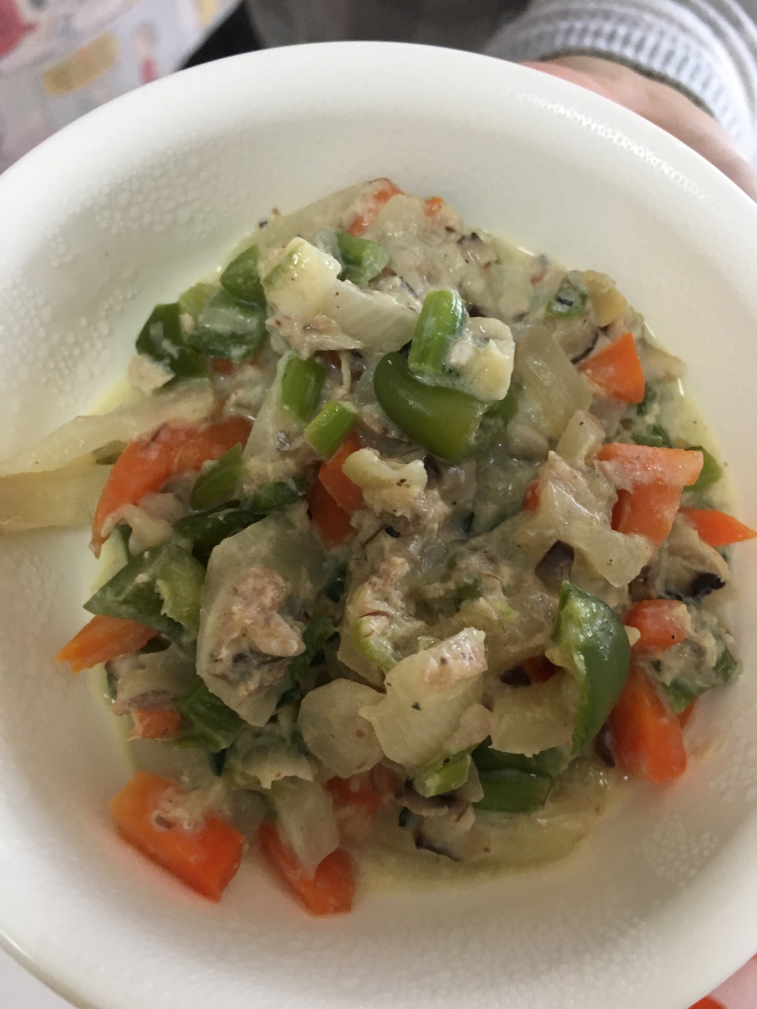 離乳食 鯖缶 玉ねぎ ピーマン マヨネーズ炒め レシピ 作り方 By ドラざえもん009 楽天レシピ