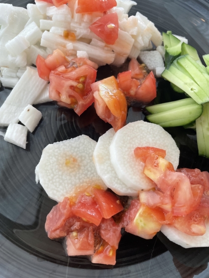 サラダチキンの梅肉トマトソース