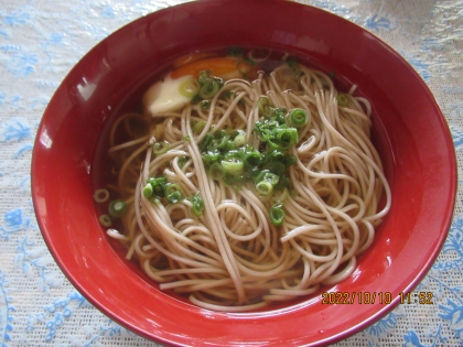 麺つゆでかけそば