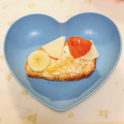 海老＆フルーツオープンサンド♪