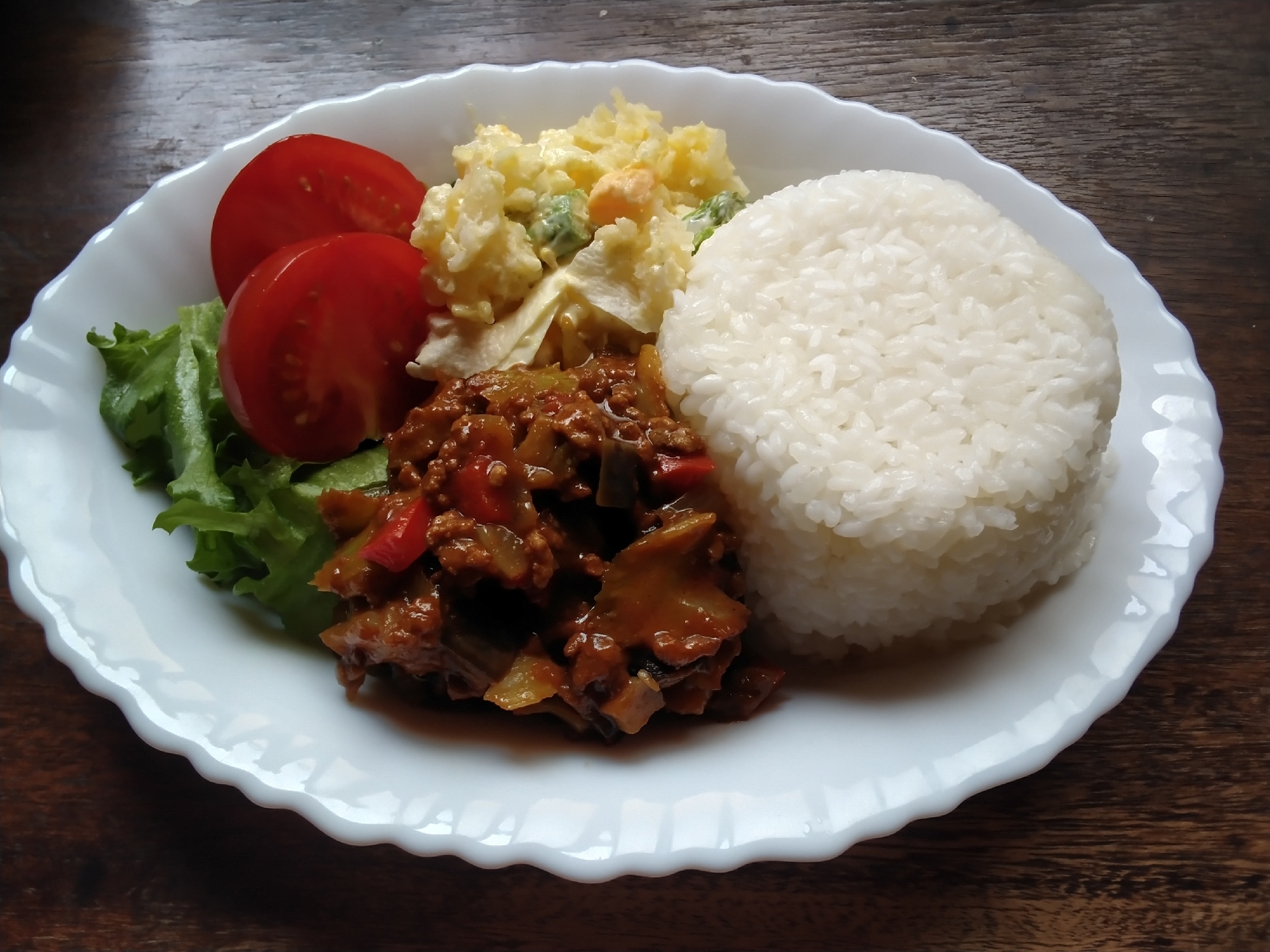 セロリ入りドライキーマカレー