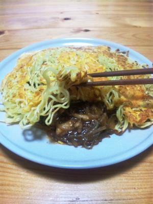 なんちゃって梅蘭風♪カリッとドロ～リ黒あん焼きそば